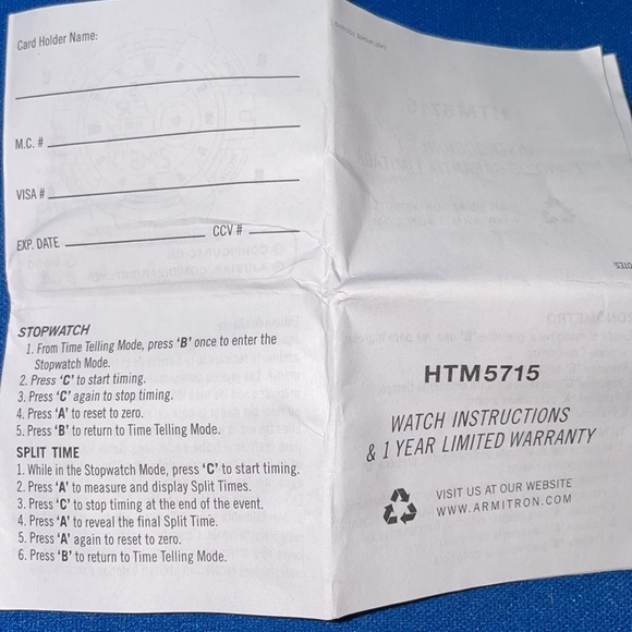 Mettalic split time  watch - Picture 4 of 4